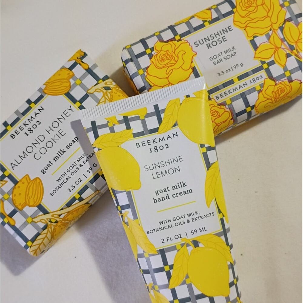 3-piece Beekman 1802 Bundle SUNSHINE LEMON-SUNSHINE ROSE-ALMOND HONEY COOKIE